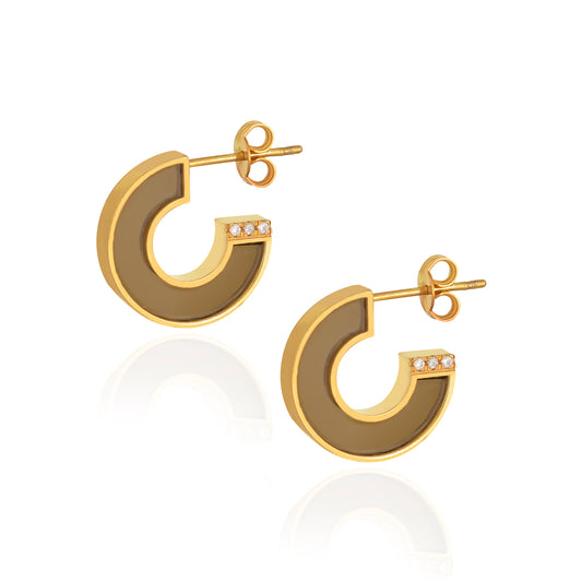 Small Hoop Glass Earrings