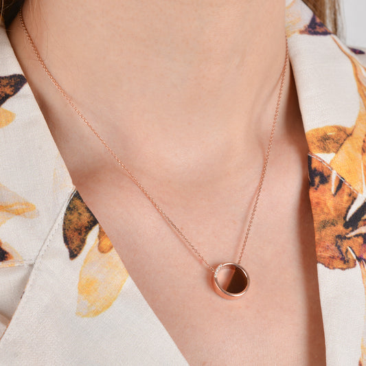 Circle Glass Necklace