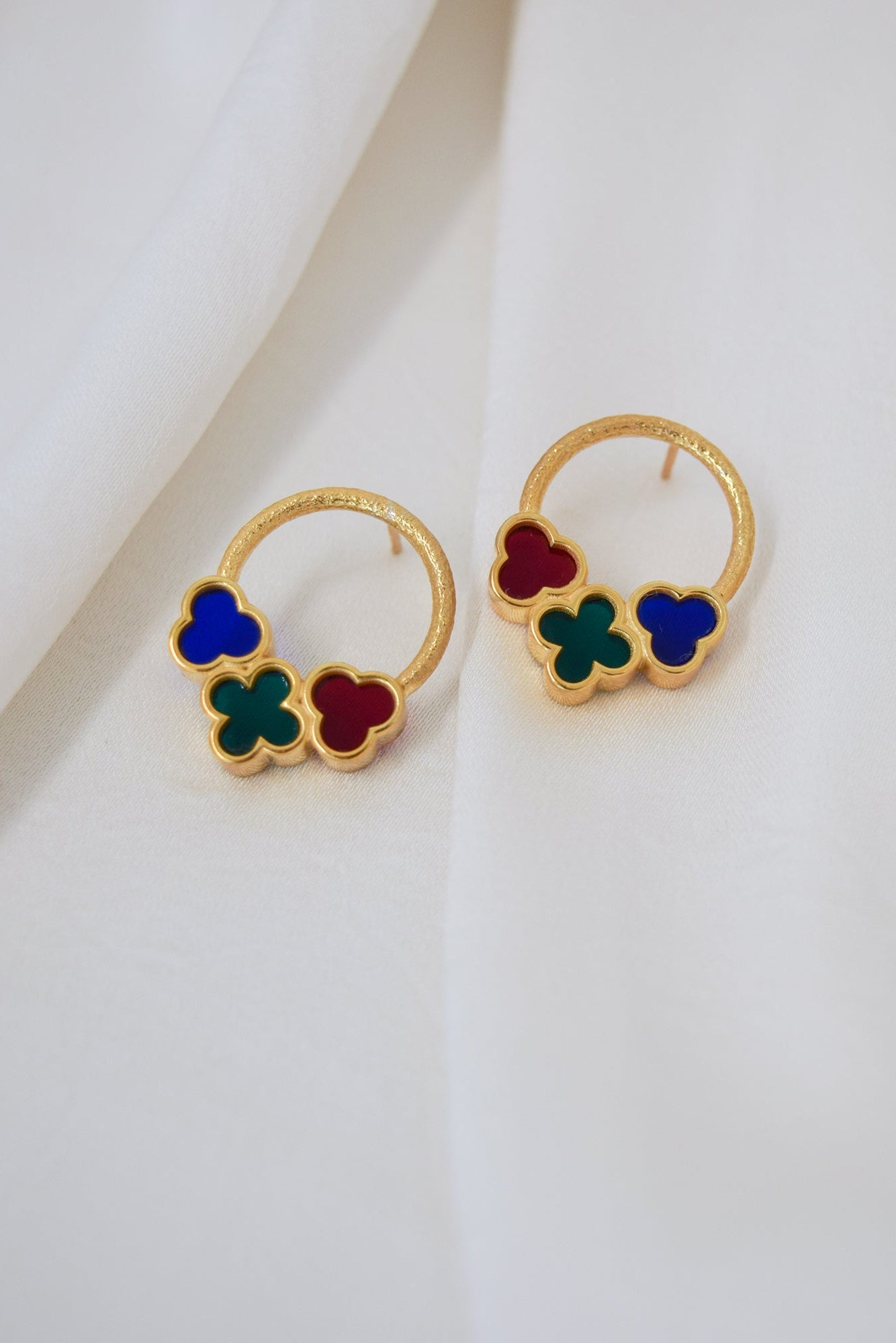 Multi Folium Hoop Earrings