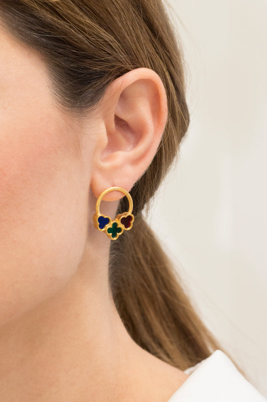 Multi Folium Hoop Earrings