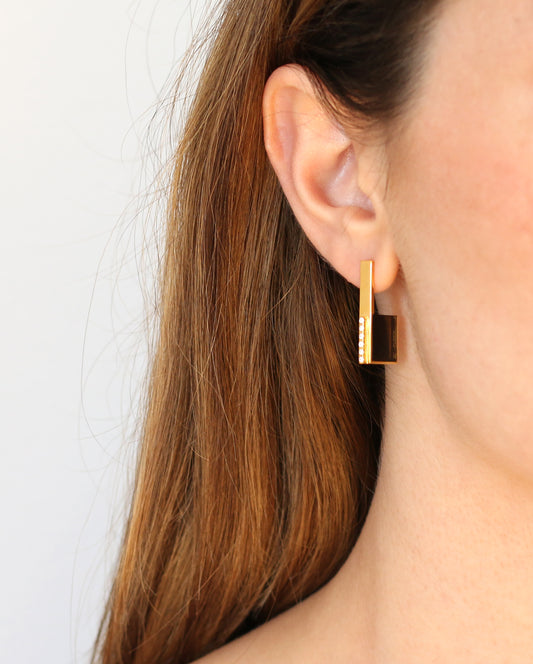 Square Glass Earrings