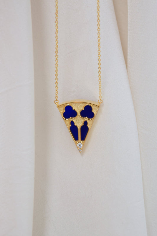 Triangle Rose Window Necklace