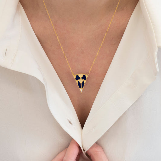 Triangle Rose Window Necklace