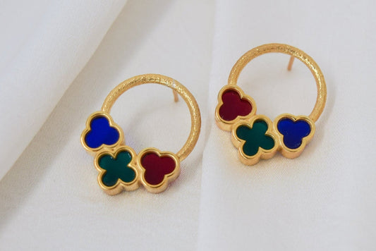 Multi Folium Hoop Earrings