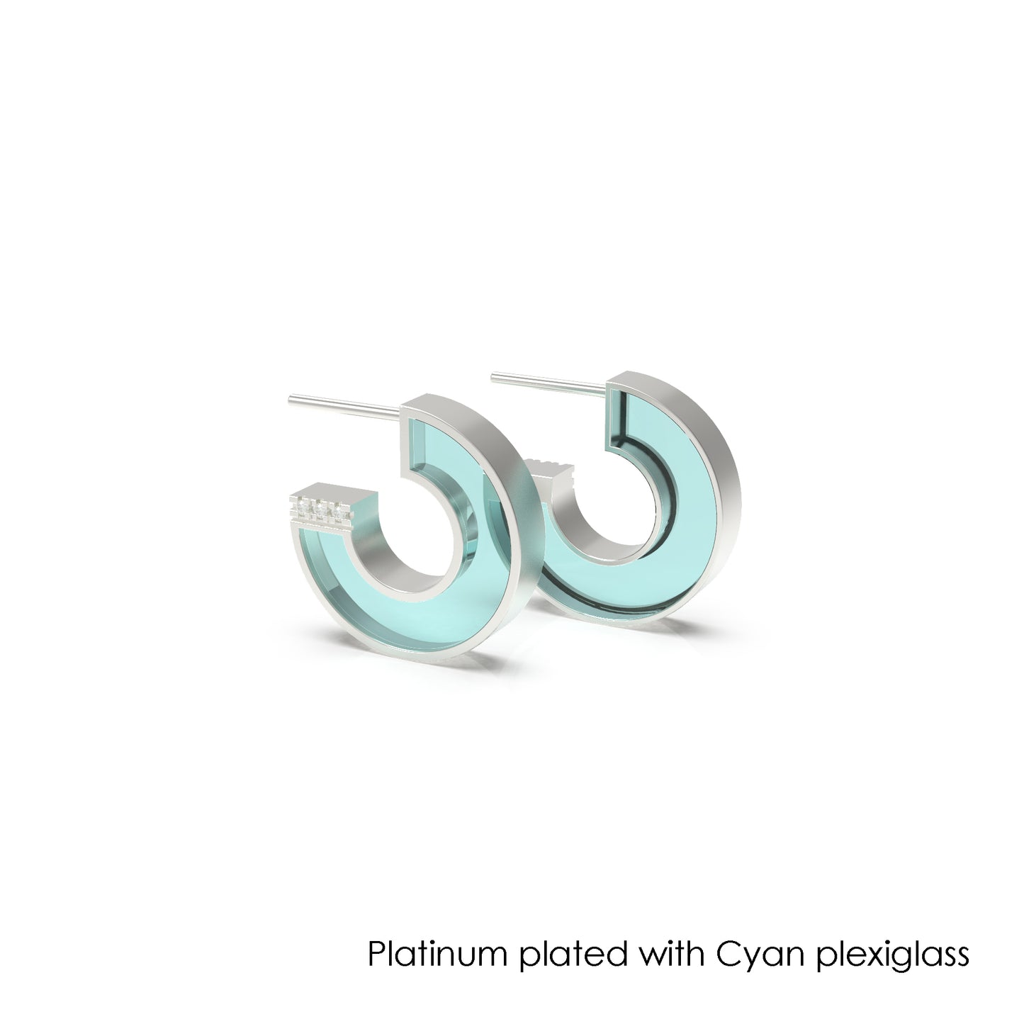 Small Hoop Glass Earrings