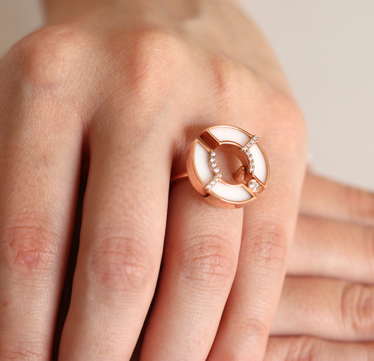 Circle Glass Ring