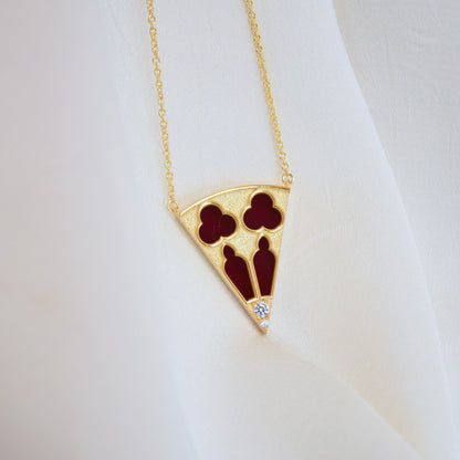 Triangle Rose Window Necklace